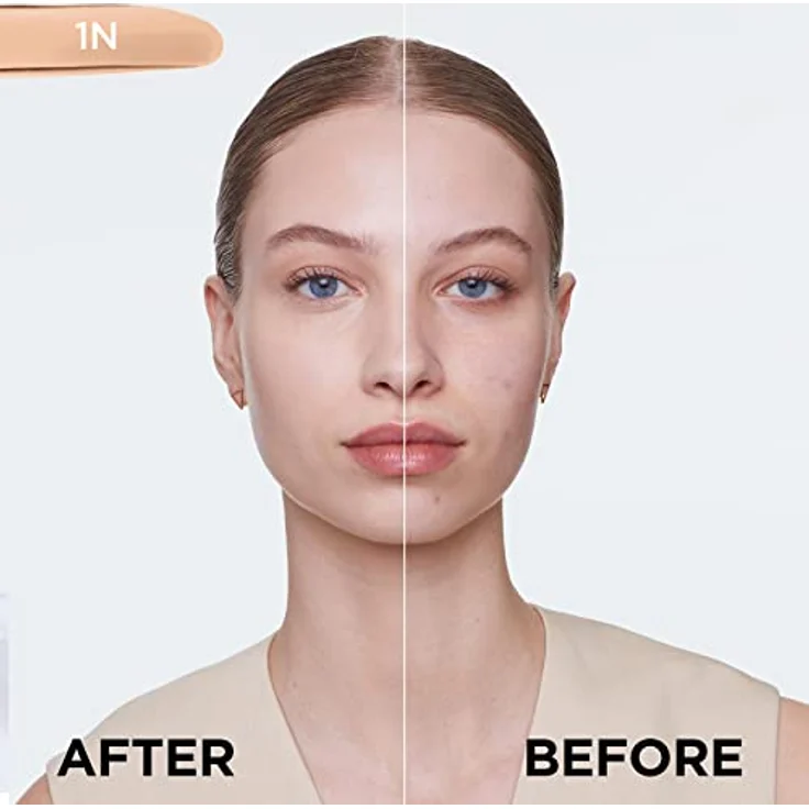 L'Oréal Paris Make up, Flüssige Foundation mit Hyaluron und Aloe Vera, Perfect Match Make-Up, Nr. 1.N Ivoire/Ivory, 30 ml – Bild 4