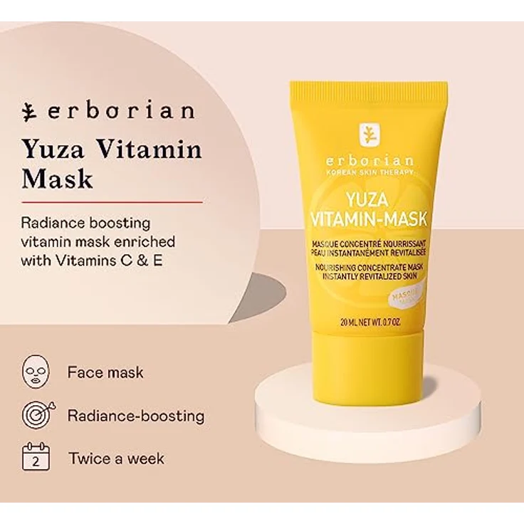 Erborian Yuza Vitamin-Mask, 20 ml, leichte Textur in praktischer Sprühflasche für das Gesicht – Bild 2