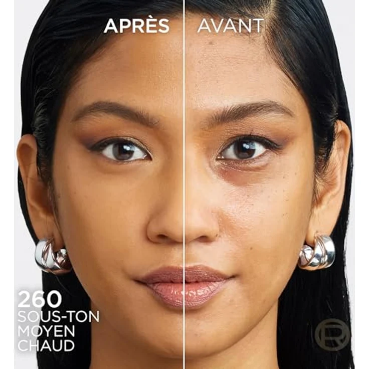 L'Oréal Paris Infaillible Skin Ink Foundcealer, Deckend wie Foundation, Leicht wie Concealer, Wasserfest, 48H Halt, Medium Warm 260, 15ml – Bild 4