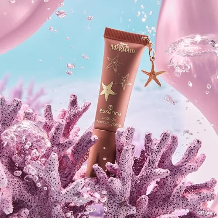 essence Disney The Little Mermaid Glitzer-Lipgloss mit Peptiden, Farbton 02 Seaside Romance, 10 ml, hochglänzend, feuchtigkeitsspendend, vegan – Bild 3
