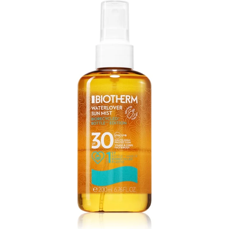 Biotherm Waterlover Sun Mist Biorecycled Edition, Sonnenschutz-Nebelspray SPF 30, wasserfest, 200 ml