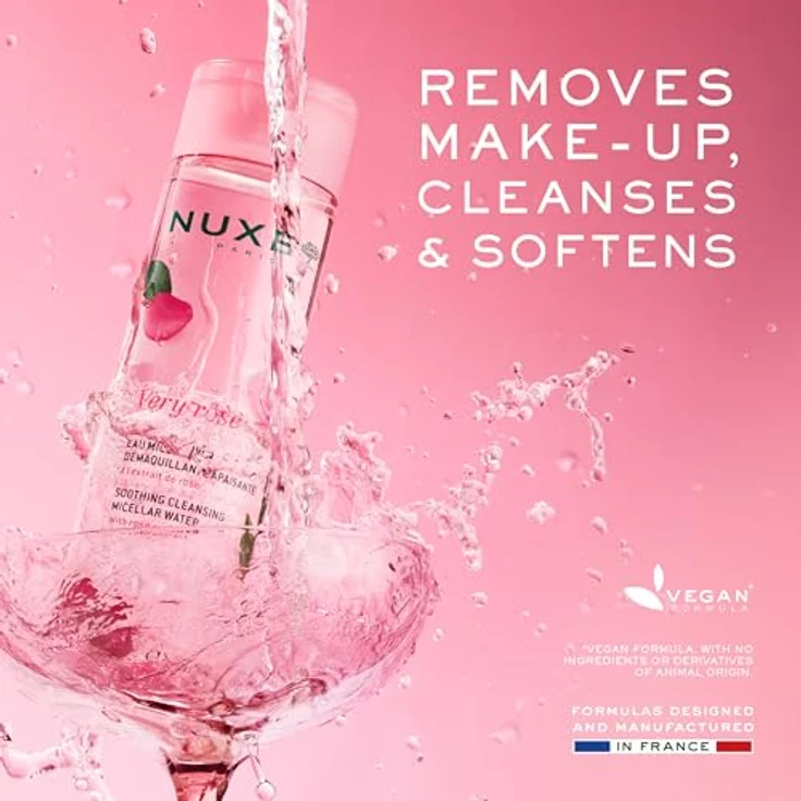 Nuxe Very Rose Soothing Cleansing Micellar Water, Mizellenwasser für Damen mit Rosenextrakt, 200 ml – Bild 3