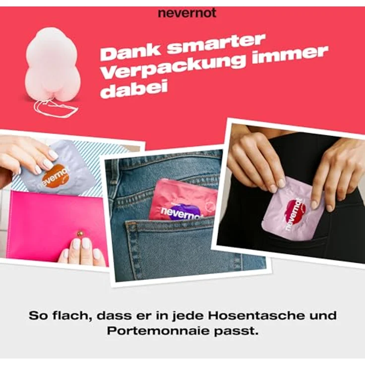 nevernot Soft-Tampons, vakuum-verpackte Tampons im 10er-Pack, 100 % Funktion mit optionalem Faden, schadstofffreier Schaumstoff, OEKOTEX® Standard 100 – Bild 2