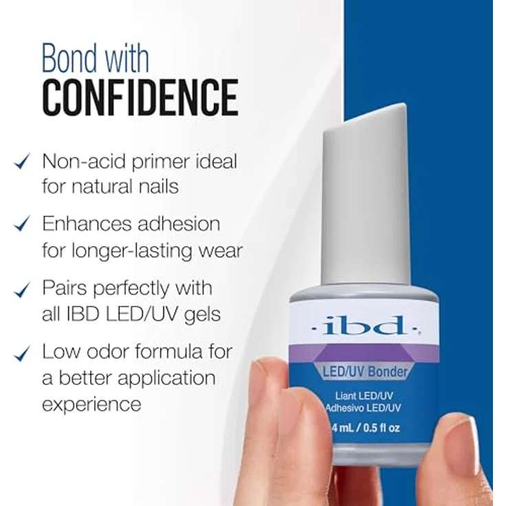 IBD LED/UV Bonder, 14 ml – Säurefreier Primer für Naturnägel – Maximale Haftung mit „Suction-Cup“-Technologie – Ideal für empfindliche Nägel – Bild 4