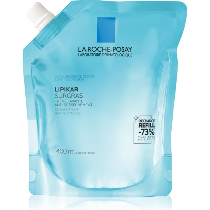 La Roche-Posay Lipikar Surgras Duschcreme, 400 ml, feuchtigkeitsspendend und besonders sanft zur Haut