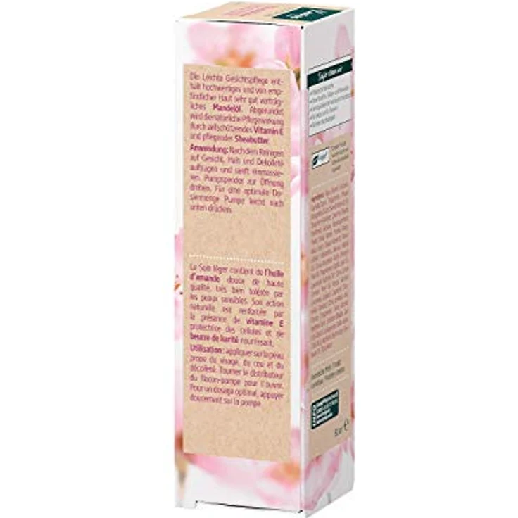 Kneipp Pflege Gesichtspflege Leichte Gesichtspflege Mandelblüten Hautzart 50 ml Tagespflege für Damen und Herren – Bild 3