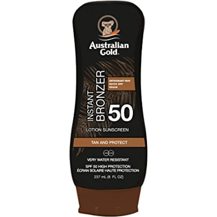 Australian Gold SPF 50 Lotion + Bronzer, 237 ml