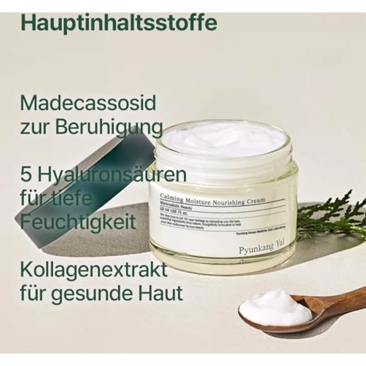 Pyunkang Yul Beruhigende Feuchtigkeitspflege Nährende Creme 50ml, mit Ceramiden und Hyaluronsäure für empfindliche Haut – Bild 6