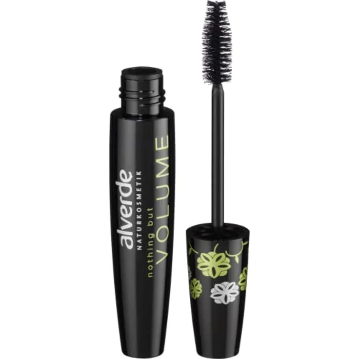 alverde NATURKOSMETIK Wimperntusche Mascara Nothing but Volume schwarz 010, 12 ml