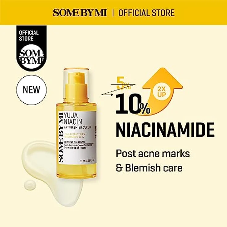 SOME BY MI Yuja Niacin Serum gegen Hautunreinheiten, 50 ml, hergestellt aus 10% Niacinamid und 83% Yuja-Essenz, fortschrittliches Serum zur Aufhellung der Haut und zur Behandlung von – Bild 2