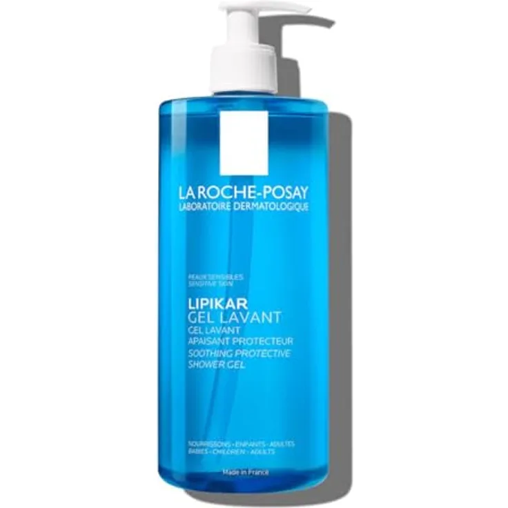 La Roche-Posay Lipikar Physiologisches Duschgel, Relipisierend, mit Niacinamid und Sheabutter, ohne Seife und Parabene, für empfindliche und trockene Haut, 1 l