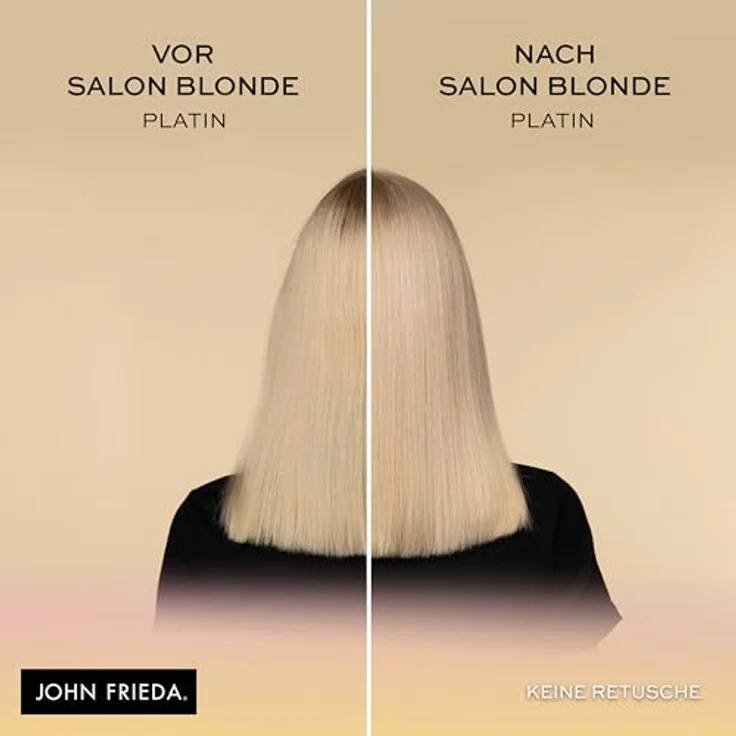 John Frieda Salon Blonde Platinblond, Farbveredelung ohne Ammoniak und Peroxid, hält kühlen Blondton frisch, 120 ml – Bild 3