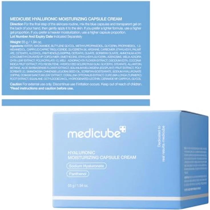 Medicube Hyaluronic Moisturizing Capsule Cream 55g – Leichte Gel-Creme mit Hyaluronsäure, Panthenol & Ceramiden zur Feuchtigkeitspflege und Unterstützung der Hautbarriere – Bild 9