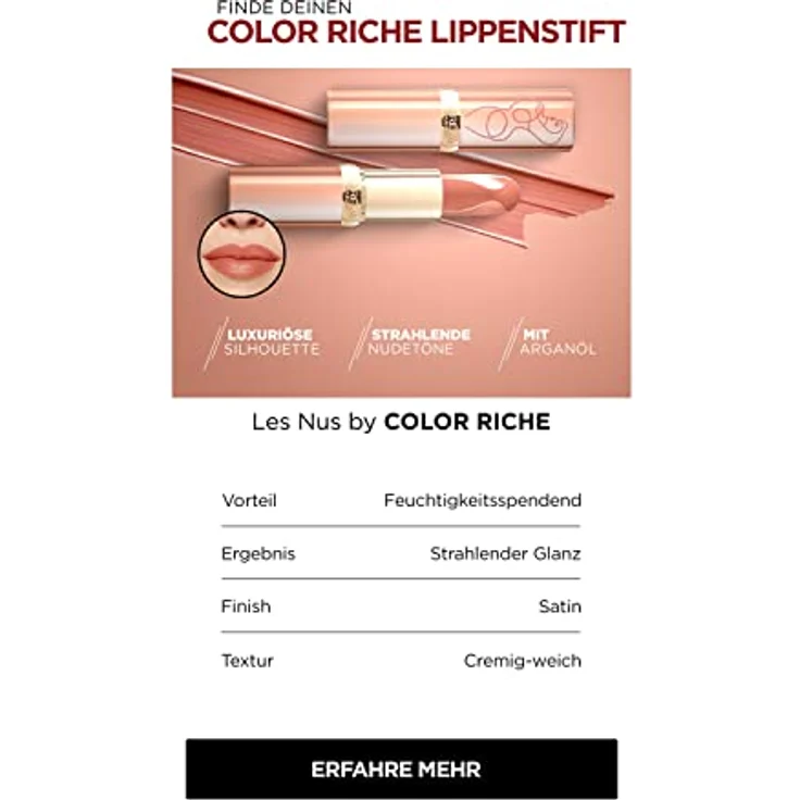 L'Oréal Paris Color Riche Intense Volume Matte Lippenstift 1.8 g Nr. 482 - Mauve Indompta – Bild 7
