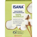 Isana Waschbare Abschminkpads, 6er Set