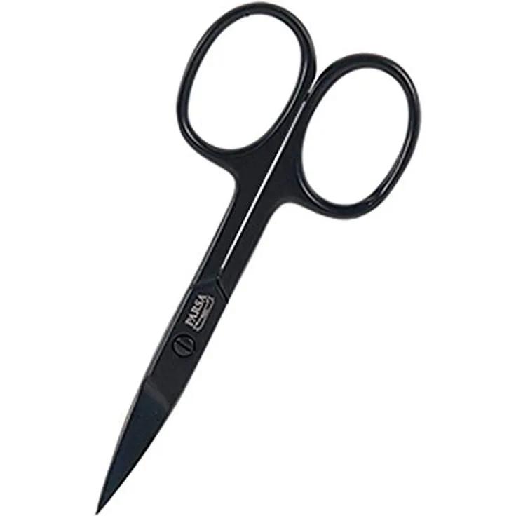 PARSA Men Profi Nagelschere Nagelschneider für Fingernägel und Fußnägel gebogen extra präzise, aus rostfreiem Edelstahl, in schwarz-matt – Nail scissors
