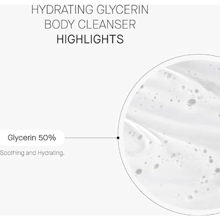 Transparent Lab Hydrating Glycerin Body Cleanser 400 ml, feuchtigkeitsspendendes Duschgel mit 50 % Glycerin für hydratisierte und strahlende Haut – Bild 6