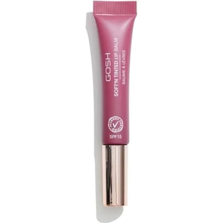 GOSH getönter Lipbalm Berry (006) mit LSF 15, veganer Lippenpflege-Stift, geschmeidig-weiche Lippen ohne Kleben, parfümfreier Glossy Booster – Bild 1