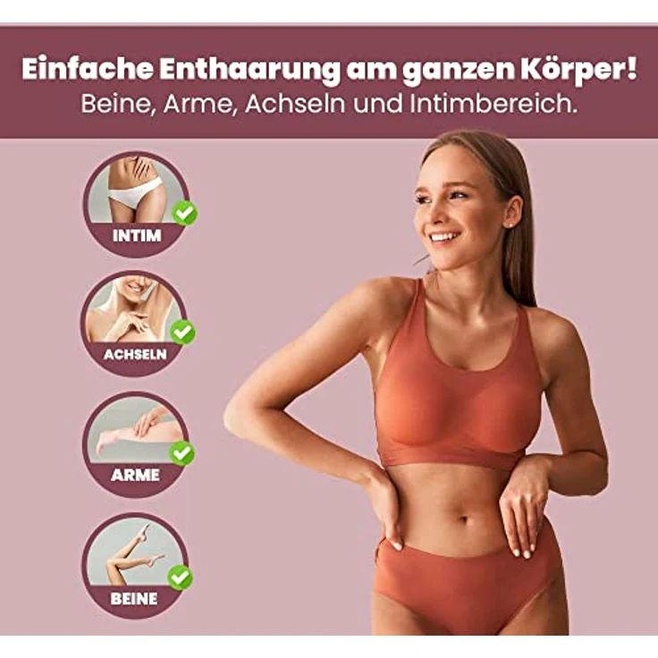 Capillum AMOVE Aloe Vera 300g Premium Enthaarungscreme Intimbereich Frau - sanftes Enthaarungspulver Frauen schmerzfreie Dusch-Intim Enthaarungscreme Frauen ohne Zusatzstoffe mit neutralem Geruch – Bild 4