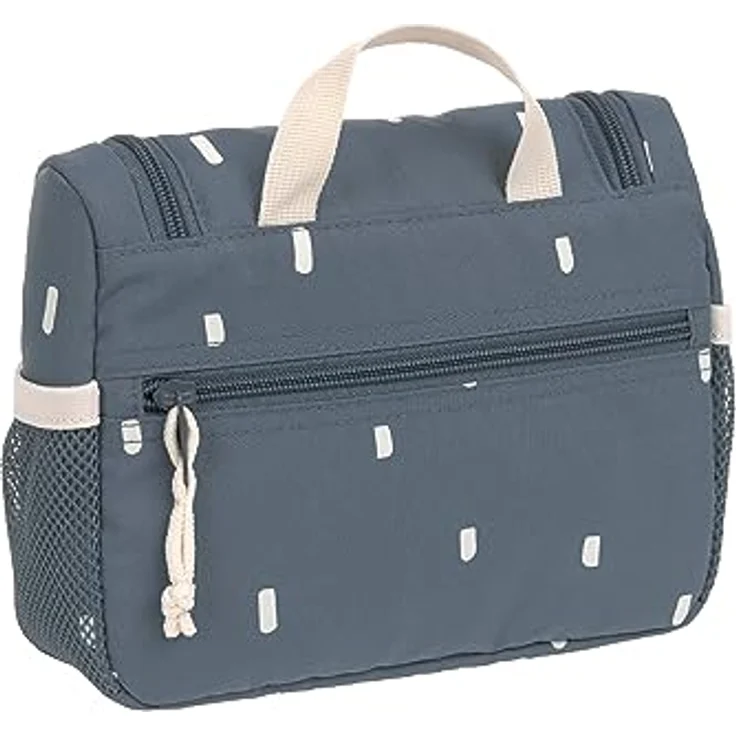 LÄSSIG Kinder Kulturtasche Waschbeutel Waschtasche Kulturbeutel zum Hängen, 20 cm/Mini Washbag Happy Prints Dunkelblau – Bild 3