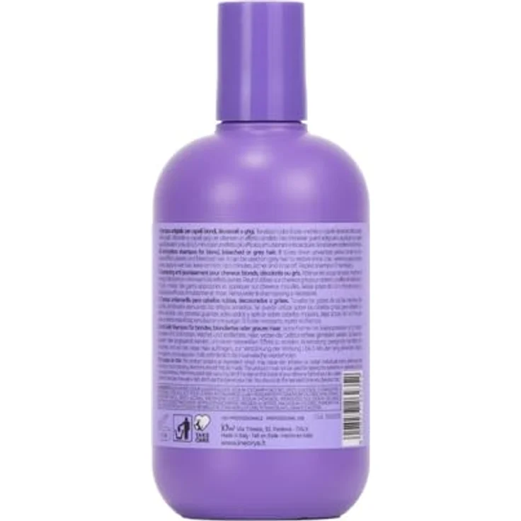 Inebrya Blondesse No-Yellow Shampoo 300 ml, silikon- und parabenfrei, mit Seidenproteinen und Traubentresterextrakt – Bild 2