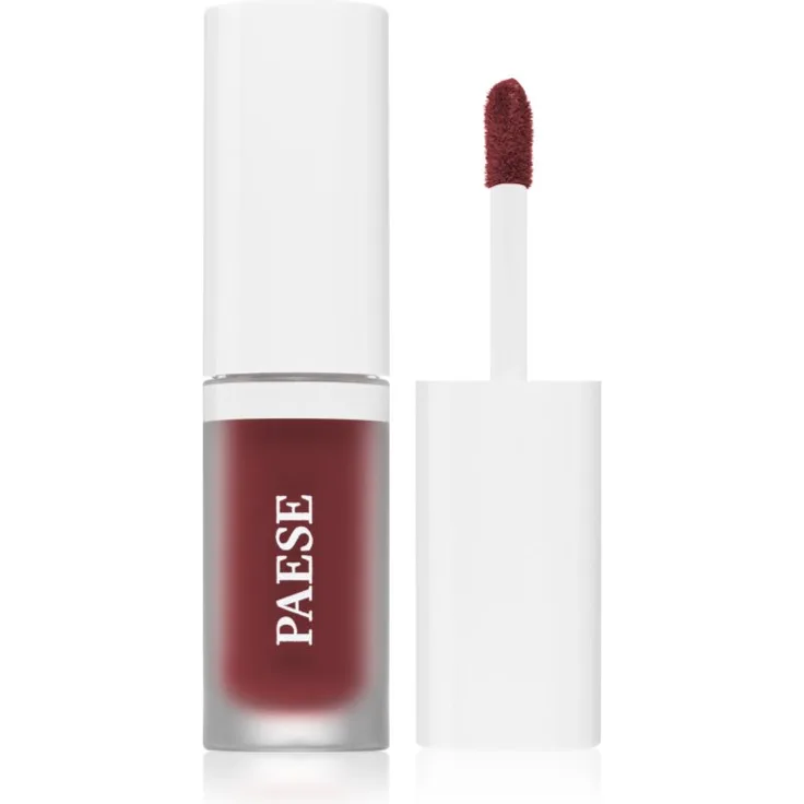 Paese The Kiss Lips Liquid Lipstick Matter, matter Flüssig-Lippenstift in 04 Rusty Red, 3,4 ml mit hoher Pigmentierung und schnelltrocknendem Langzeiteffekt