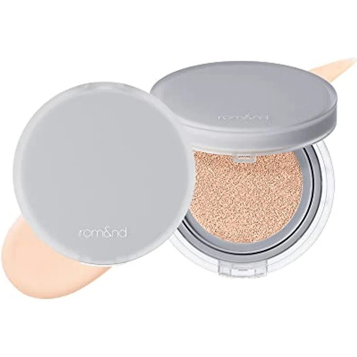 rom&nd Nu Zero Cushion, leicht schützendes Make-up im Schwamm mit mittlerer Deckkraft, Farbton 02 Pure, 15 g – Bild 1