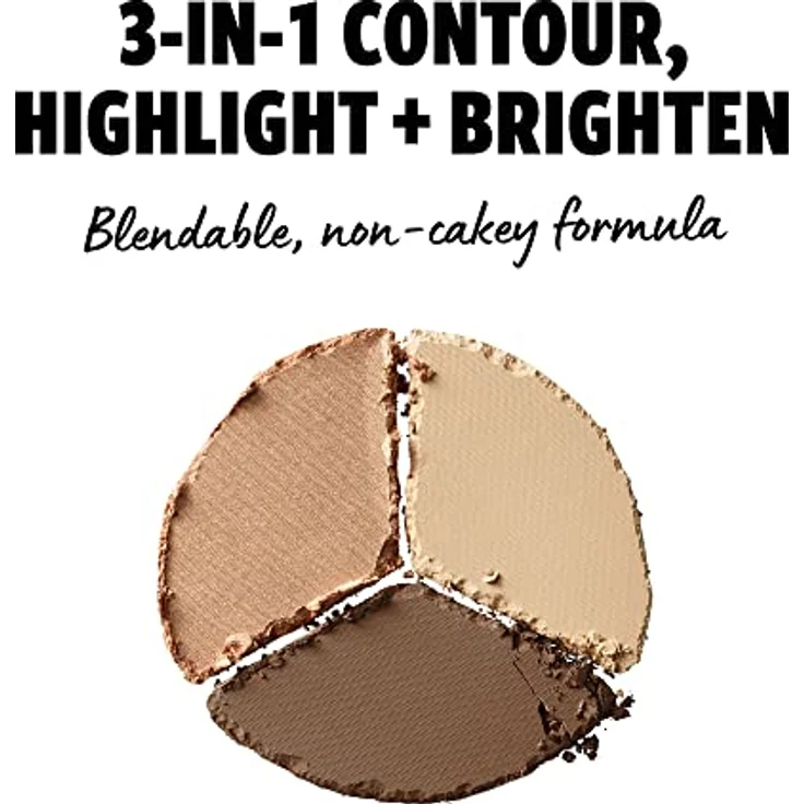 NYX Professional Makeup 3 Steps To Sculpt Konturier-Palette für die Wangen, Farbton 02 Light, 15 g, vielseitige Contouring-Palette mit pudriger Textur – Bild 2