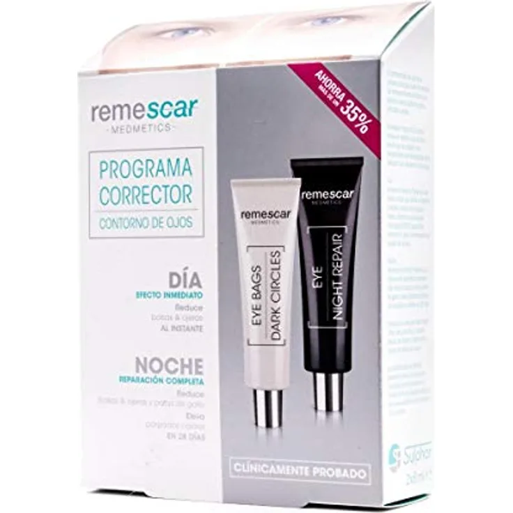 Remescar Pack Programa Corrector Bolsas, Korrekturcreme für den Augenbereich, 2 x 8 ml