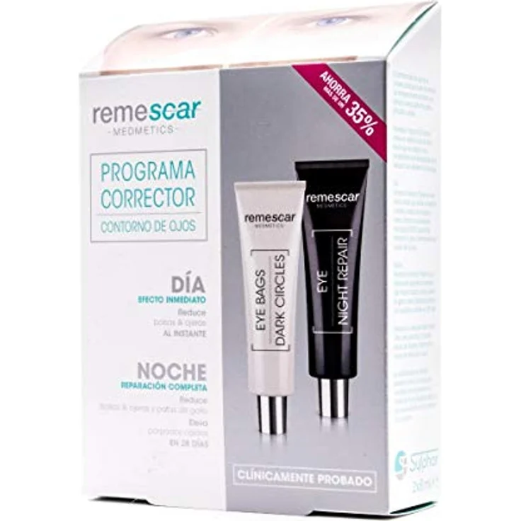 Remescar Pack Programa Corrector Bolsas, Korrekturcreme für den Augenbereich, 2 x 8 ml – Bild 1
