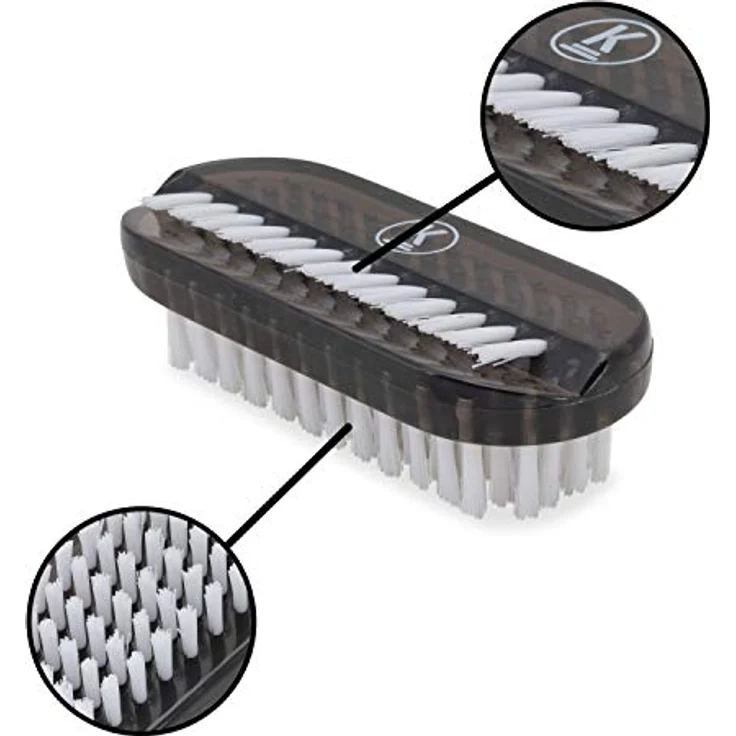 K-Pro Hand Nagelbürste Handbürste für Gelnägel - Kunststoff, schwarz 4 Stück Set - Preisvergleich – Bild 2
