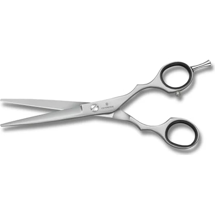 Victorinox Coiffeurschere, Friseurschere, 15 cm, Extra scharf, rostfreie Stahlklingen, mit Fingerstütze, Silber – Bild 1