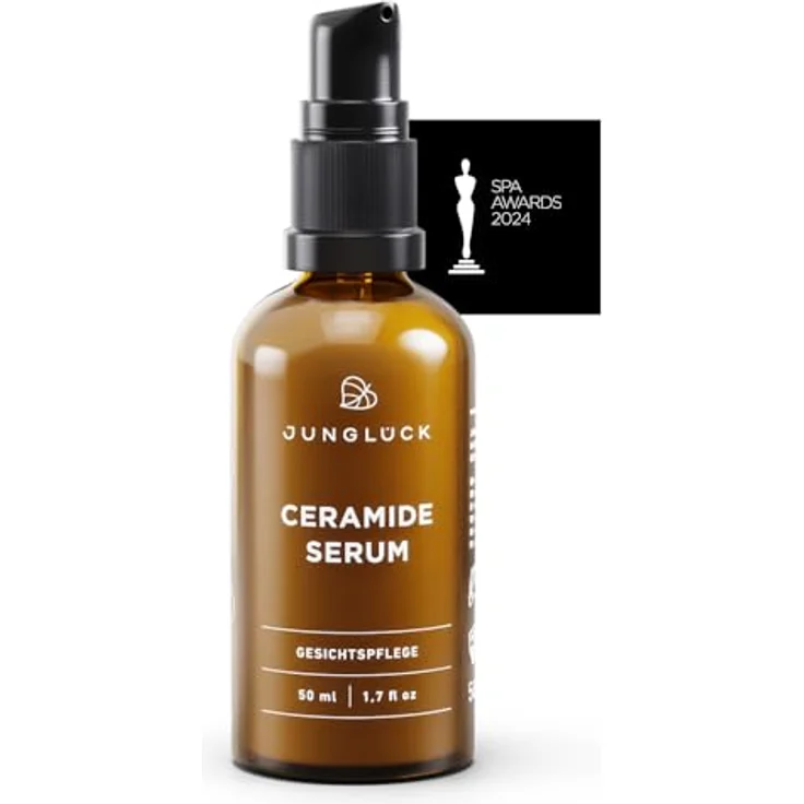Junglück Ceramide Serum, Gesichtsserum mit 5 Ceramiden und 2% Sodium PCA für intensive Feuchtigkeit, 50 ml – Bild 1