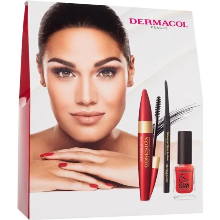 Dermacol Obsesión Volumenmascara, 12 ml mit Verlängerungseffekt und Wimperntrennung