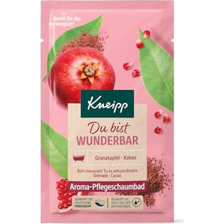 Kneipp Aroma-Pflegeschaumbad Du bist wunderbar - Badezusatz mit Granatapfel und Kakao - Vegan - 50ml – Bild 1