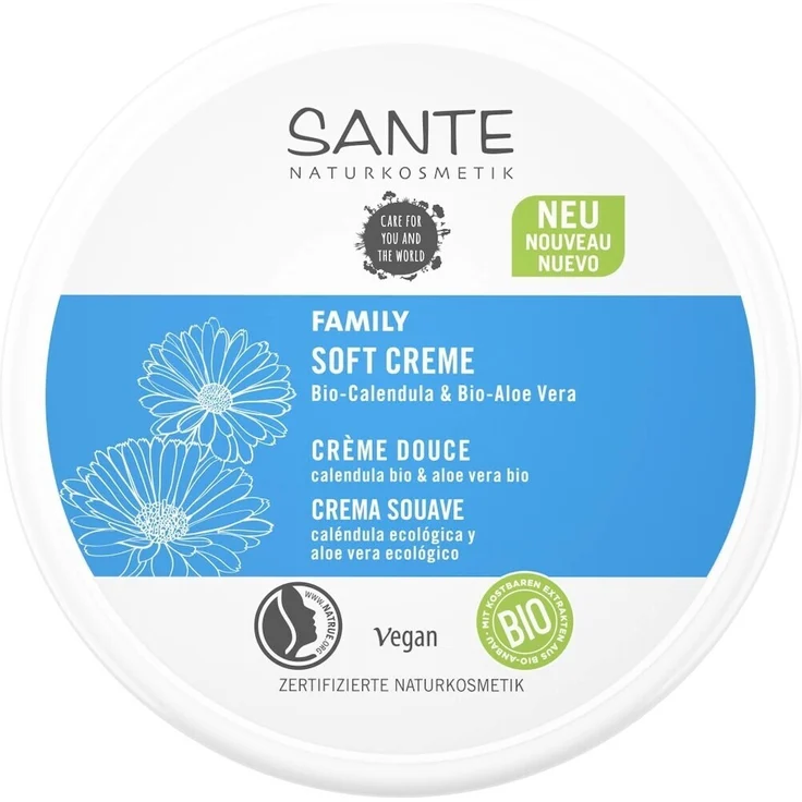 Sante Naturkosmetik Family Soft Creme Bio-Calendula & Bio-Aloe Vera, pflegt intensiv & schützt die Haut, 150.0 ml – Bild 4