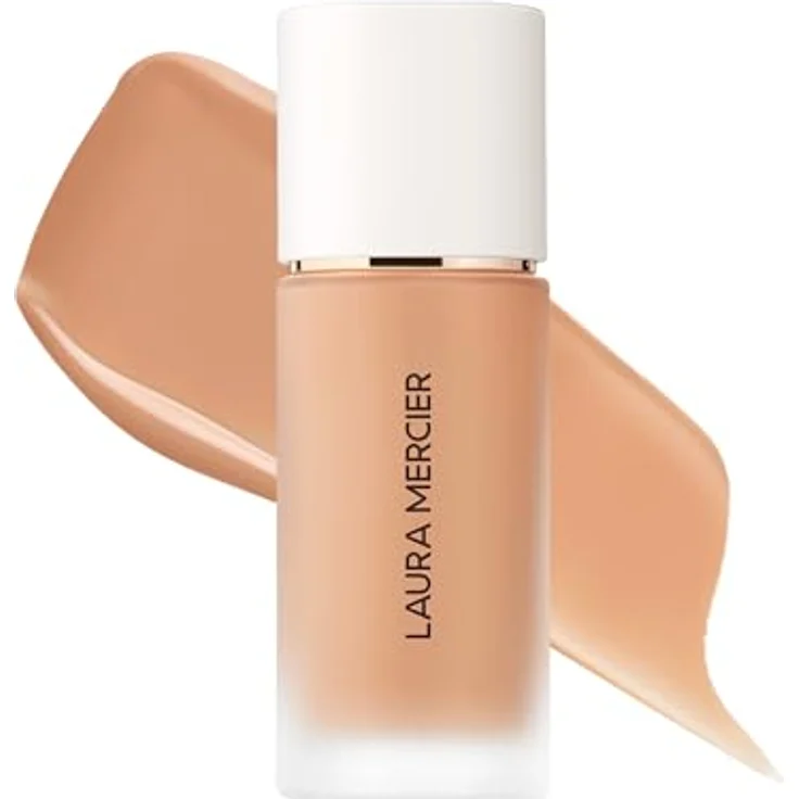 Laura Mercier REAL FLAWLESS FOUNDATION, schwerelose, wasserfeste Foundation mit aufbaubarer Deckkraft, 29 ml, Farbe 4N2 Tea – Bild 1