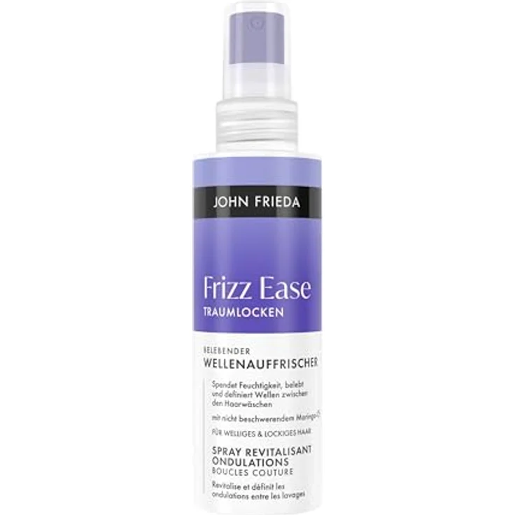 John Frieda Frizz Ease Belebender Wellenauffrischer, 200 ml, für welliges & lockiges Haar, silikonfrei, sulfatfrei, vegane Formel mit Moringa-Öl – Bild 1