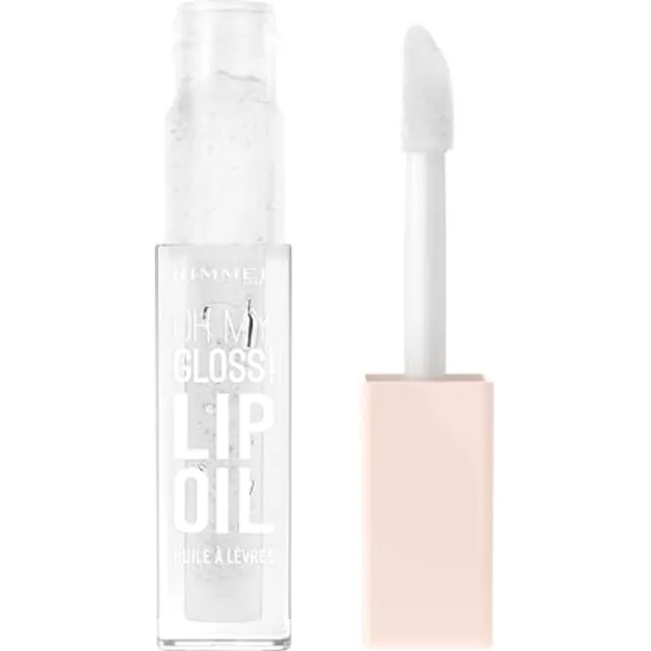Rimmel Oh My Gloss! Lip Oil, Lippenöl mit feuchtigkeitsspendender Wirkung, Farbton 000 Clear Cloud, 4,5 ml