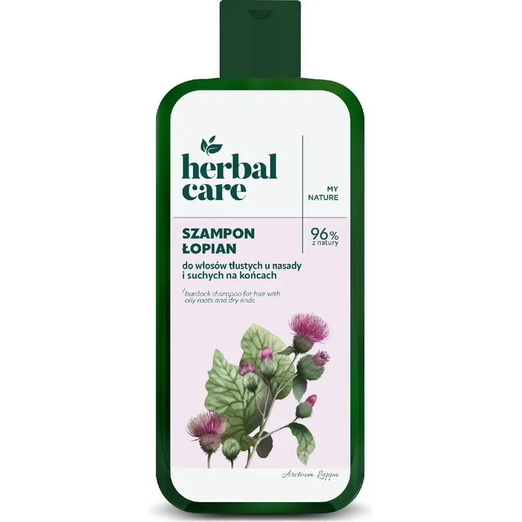 Farmona Herbal Care Shampoo für fettigen Ansatz und trockene Spitzen, vegan, 330 ml mit Klette
