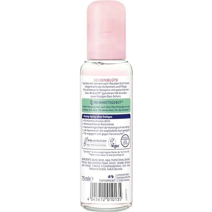 CD Deo Zerstäuber "Seidenblüte" 1x 75 ml, Deodorant ohne Aluminiumsalze, langanhaltender Schutz für 48 h, vegan, Körperpflege – Bild 2