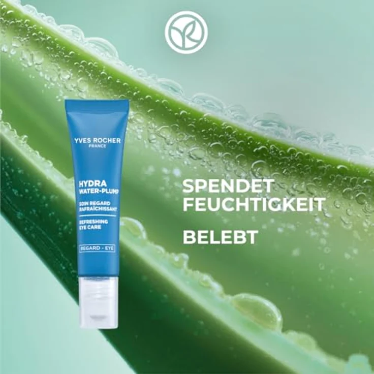 Yves Rocher Hydra Water-Plump Augenpflege, erfrischend mit Cryo-Effekt, Edulis & Hyaluronsäure, für alle Hauttypen, 15 ml – Bild 2