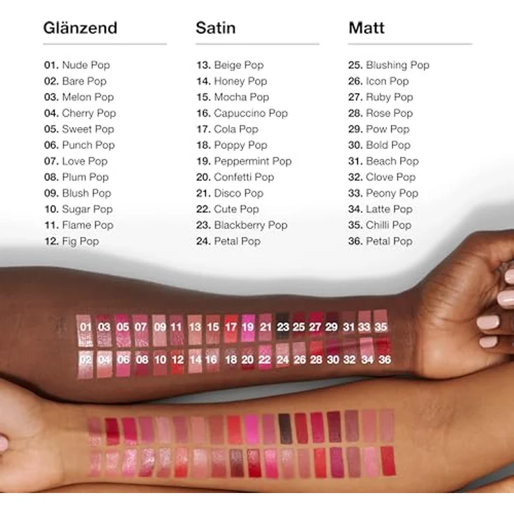 Clinique Pop Longwear Lipstick 01 Blushing Pop, satinierter Lippenstift mit bis zu 8 Stunden Haltbarkeit, 3,9 g – Bild 7