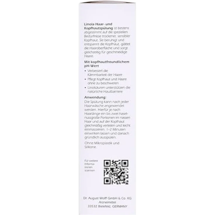 Linola Haar- und Kopfhautspülung 200ml, pflegender Conditioner für gesunde Haare – Bild 4