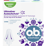 o.b. ExtraProtect Tampons Super+ Comfort, gynäkologisch getestet mit Dynamic Fit Technologie und extra Schutzflügeln für sehr starke Perioden
