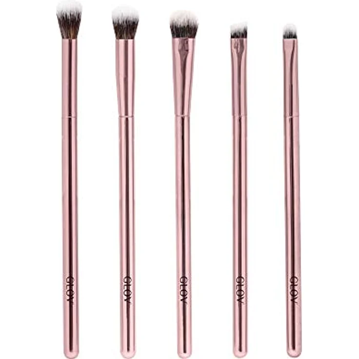 GLOV Accessories Pinselset für die Augen, 5-teiliges Set in Pink, vielseitige Make-up Pinsel für Lidschatten und Eyeliner – Bild 7