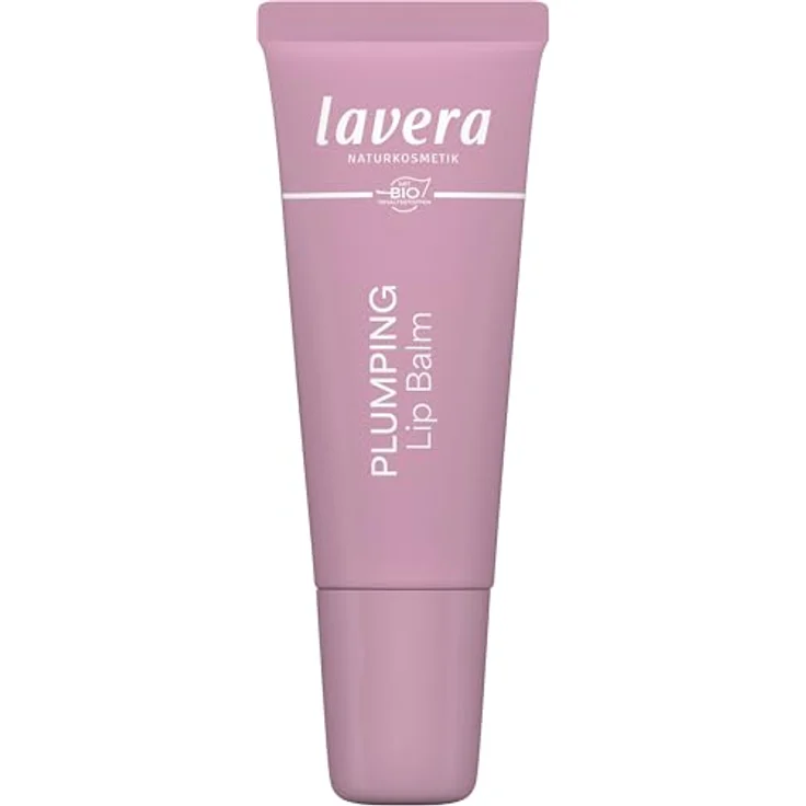 lavera Plumping Lippenbalsam, pflegt geschmeidig weich, rosa Finish, spendet Feuchtigkeit, glättet die Lippen, Naturkosmetik, 1 Stück – Bild 1
