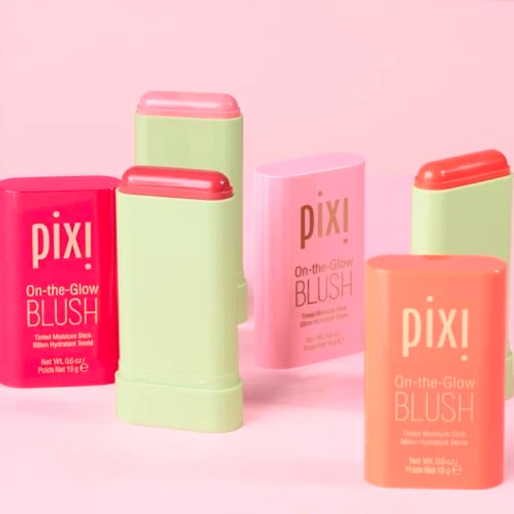 Pixi On-the-Glow Blush, getönter Balsam für Wangen & Lippen, JUICY, 19 g mit Ginseng & Aloe Vera – Bild 4