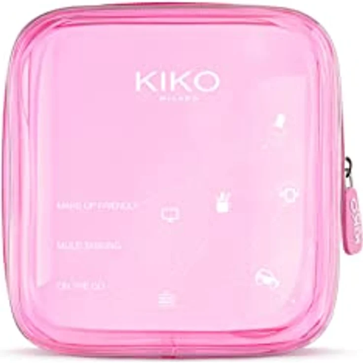 KIKO Milano Mini Pochette transparentes Kosmetiktäschchen, 13x13.5x6.5 cm, praktische Aufbewahrung für Make-up und Pflegeprodukte, 1 St. – Bild 1