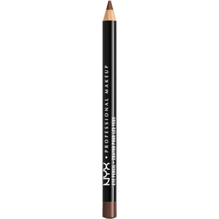 NYX Professional Makeup Eye and Eyebrow Pencil, Präziser Eyeliner in Dark Brown, 1.2 g, wasserfest und langanhaltend – Bild 1